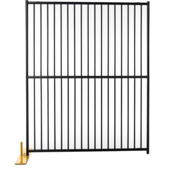 Jewett Cameron Companies Jewett Cameron Perimeter Patrol Euro Style Welded Tube 4 Panel 60"W x 72"H, Black Tiger Textured RF 0505 EDP